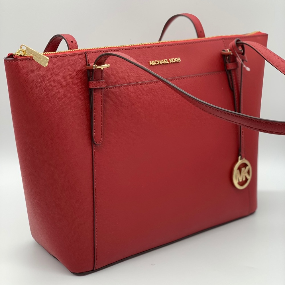 MICHAEL KORS CIARA LG TZ TOTE SCARLET 35T8GC6T9L - Picture 13 of 16